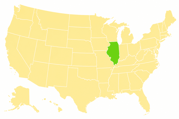 Selling an Inherited House in Illinois Without Living There map